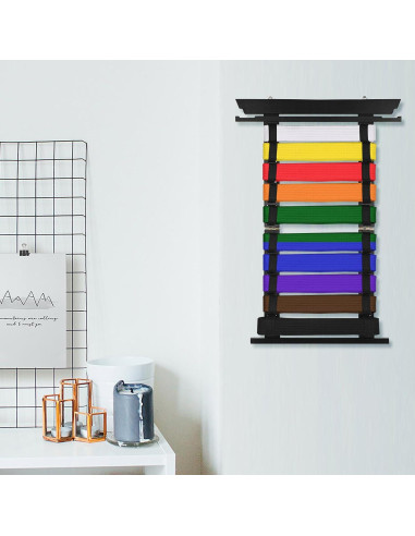 Organizador de Cinturones de Artes Marciales JUXYES para 10 Cinturones