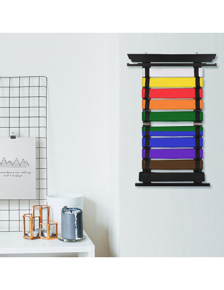 Organizador de Cinturones de Artes Marciales JUXYES para 10 Cinturones