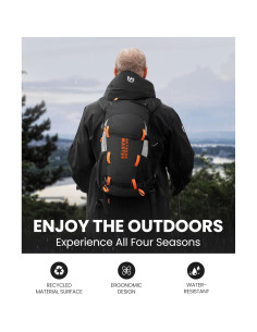 Mochila de Hidratación OutdoorMaster 18L Negra para Esquí y Senderismo 2