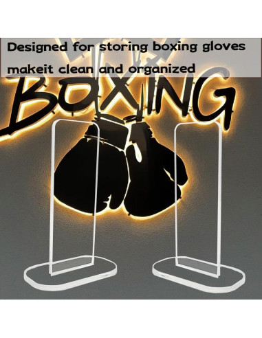 Soporte Vertical para Guantes de Boxeo LITAITAI Acrílico Transparente