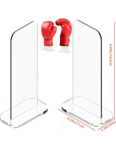 Soporte Vertical para Guantes de Boxeo LITAITAI Acrílico Transparente