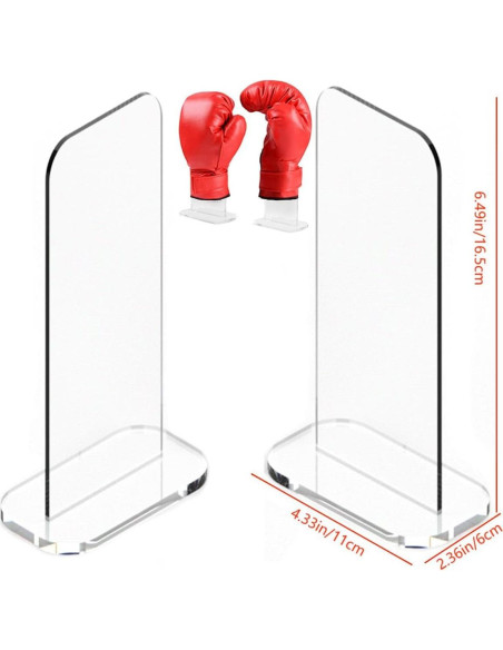 Soporte Vertical para Guantes de Boxeo LITAITAI Acrílico Transparente