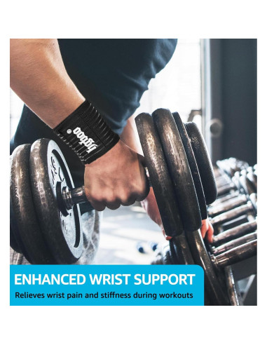 Banda de Muñeca de Compresión HGBOO TECH - 2 Pcs, Tela Transpirable