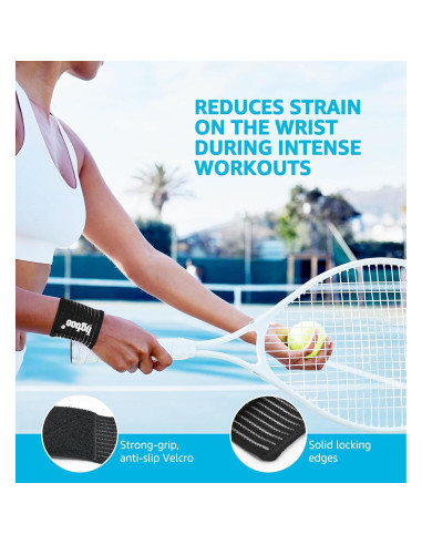 Banda de Muñeca de Compresión HGBOO TECH - 2 Pcs, Tela Transpirable
