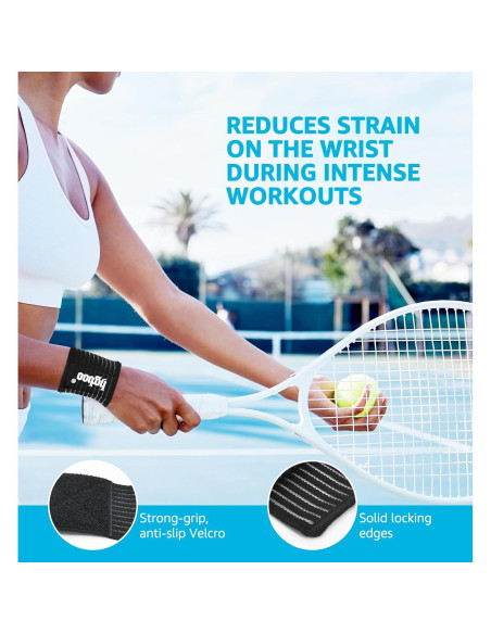 Banda de Muñeca de Compresión HGBOO TECH - 2 Pcs, Tela Transpirable
