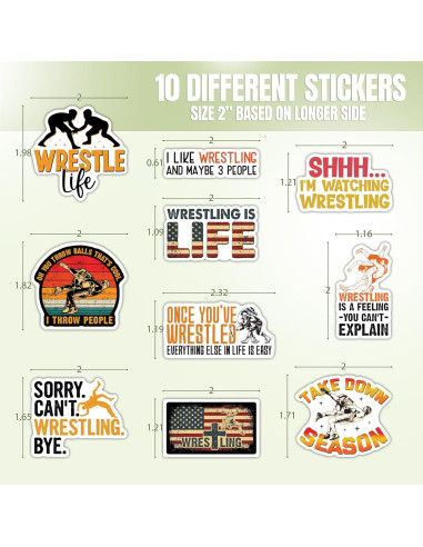 Hoja de Stickers Lucha Libre TAYTA 10pcs Vinilo Impermeable