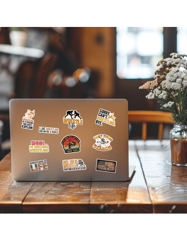 Hoja de Stickers Lucha Libre TAYTA 10pcs Vinilo Impermeable