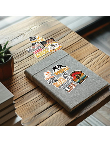 Hoja de Stickers Lucha Libre TAYTA 10pcs Vinilo Impermeable