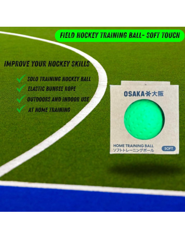 Pelota de Entrenamiento de Hockey Osaka - 7.3 cm, Verde, Suave