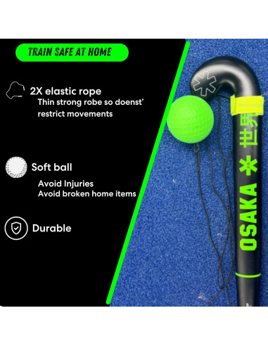 Pelota de Entrenamiento de Hockey Osaka - 7.3 cm, Verde, Suave