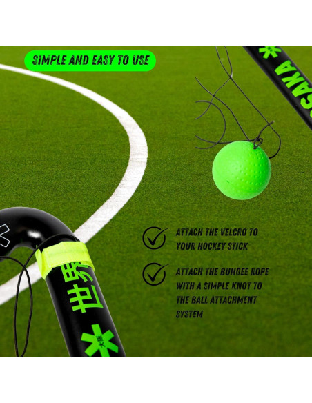 Pelota de Entrenamiento de Hockey Osaka - 7.3 cm, Verde, Suave