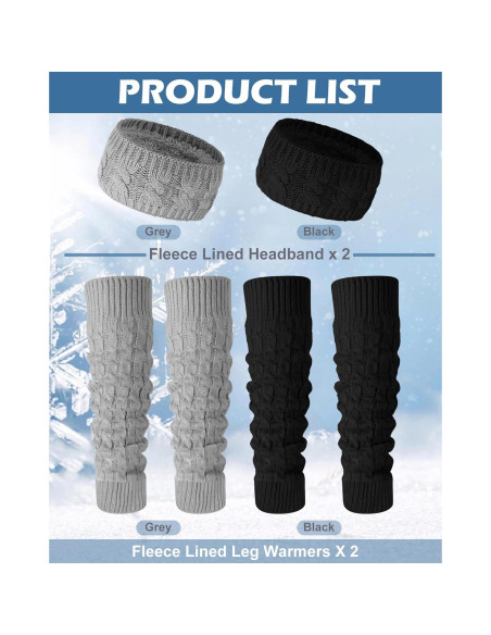 Conjunto de calentadores de piernas y diadema Chuarry - Invierno