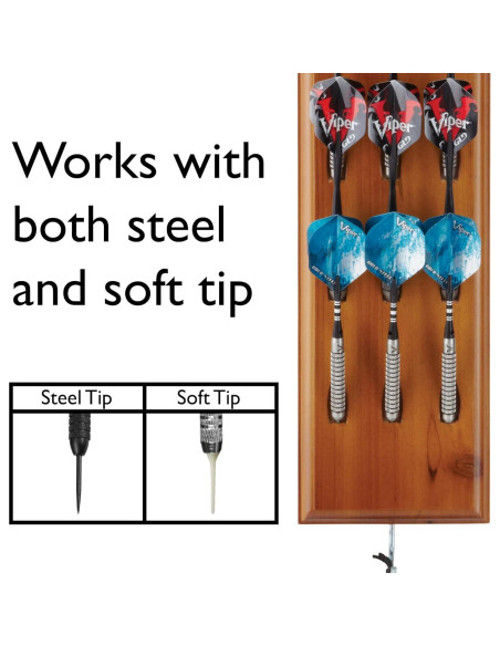 Soporte de Dardos Viper Caddy Madera Maciza para 12 Dardos