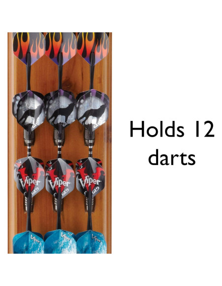 Soporte de Dardos Viper Caddy Madera Maciza para 12 Dardos