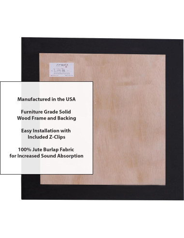 Panel Acústico Absorbente ATS Acoustics 60x60x10 cm Negro