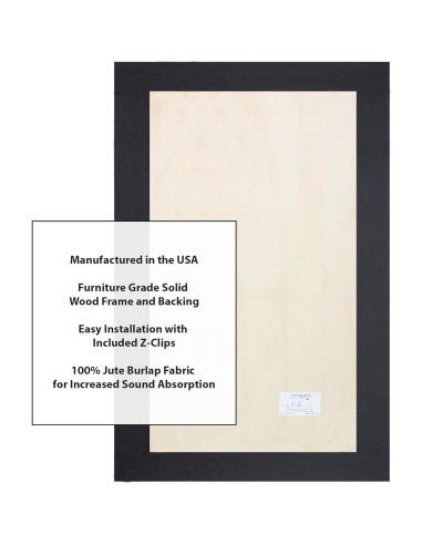 Panel Acústico Absorbente ATS Acoustics 61x91 cm Negro