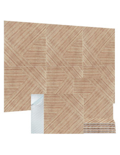 Paneles Acústicos Foritrue 6 Piezas 60x60 cm Madera UV B