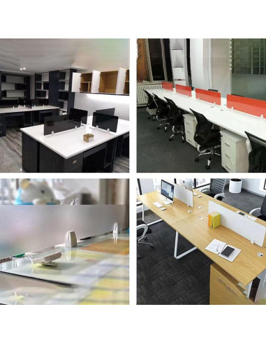 Divisor Acústico de Escritorio SXNFSX 40x30 cm Rojo