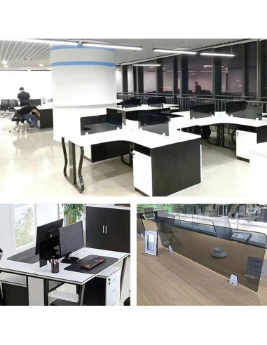 Divisor Acústico de Escritorio SXNFSX 40x30 cm Rojo