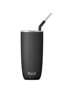 Vaso S'well Acero Inoxidable 24oz Aislado con Popote Ónix