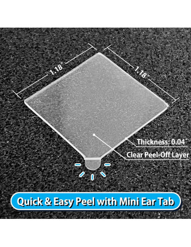 300 Cintas Adhesivas Doble Cara Mini Oreja Foroomaco 3x3cm