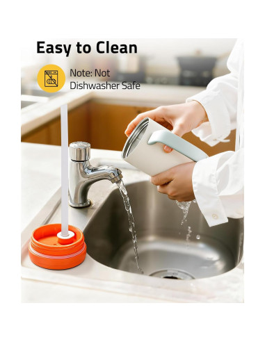 Vaso Aislado CVLIFE 32 oz (0.95 L) con Popote Plegable Beige