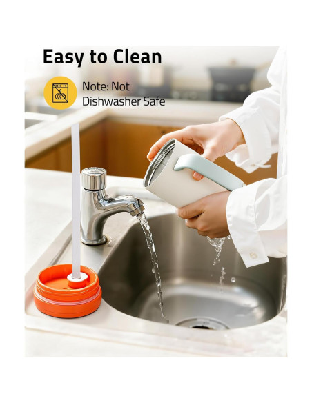 Vaso Aislado CVLIFE 32 oz (0.95 L) con Popote Plegable Beige