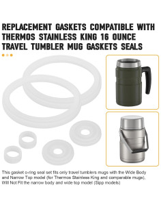 Juntas de Reemplazo Adabuing para Termo Stainless King 480ml 2