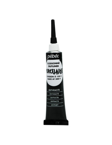 Pintura para Porcelana Pebeo Porcelaine 150 - Negro Antracita 20ml