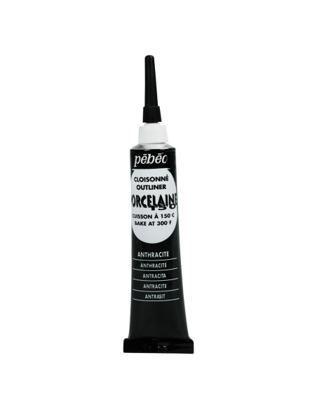 Pintura para Porcelana Pebeo Porcelaine 150 - Negro Antracita 20ml