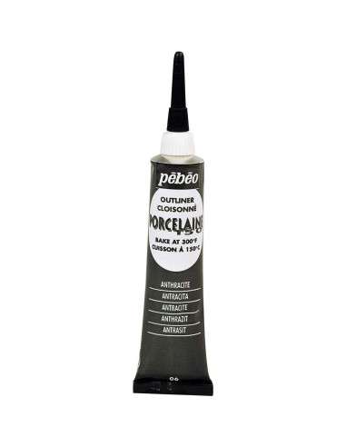 Pintura para Porcelana Pebeo Porcelaine 150 - Negro Antracita 20ml