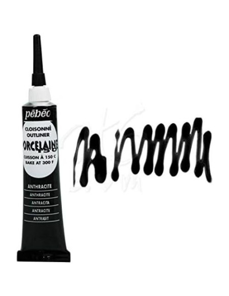 Pintura para Porcelana Pebeo Porcelaine 150 - Negro Antracita 20ml