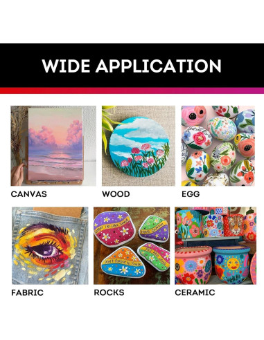 Set de Pintura Acrílica ABEIER 15 Colores 473ml Mate No Tóxica