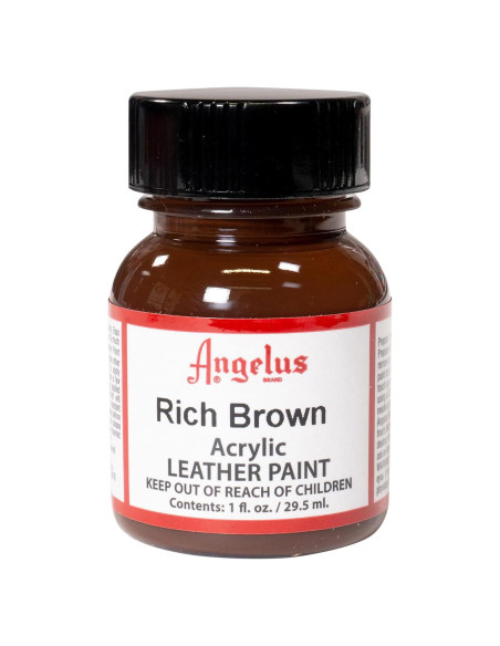 Pintura Acrílica Angelus 30 ml Marrón Rico para Cuero
