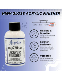 Acabado Acrílico Brillante Angelus 118.3 ml para Cuero 2