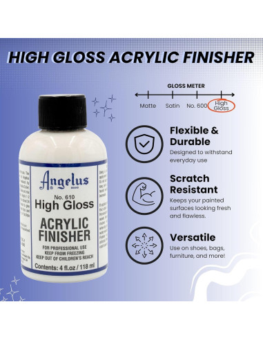 Acabado Acrílico Brillante Angelus 118.3 ml para Cuero