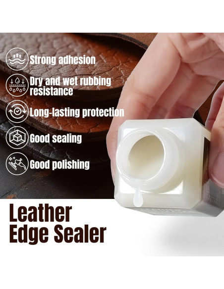 Sellador de Bordes de Cuero JAOJAO 60ml Acabado Brillante