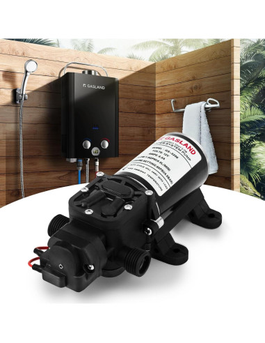 Bomba de Agua GASLAND 12V CC 6.06 LPM 65 PSI para RV y Jardín