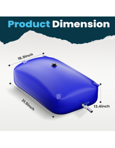Tanque de agua portátil ZXZYHFTY 110L PVC azul resistente 2