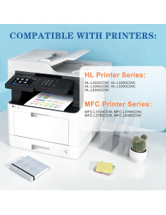 Cartuchos de Tóner TN229 Aililiya Paquete de 4 Alta Capacidad 2