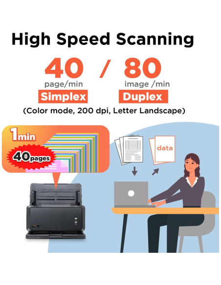 Escáner Dúplex a Color Plustek S30 para Documentos 30.48 cm