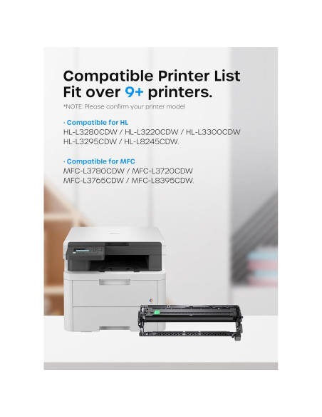 Unidad de tambor compatible Timink DR229CL para Brother - Paquete de 4