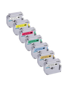 Cinta M 12mm BEYONDTEK para Brother P-Touch 8m Colores