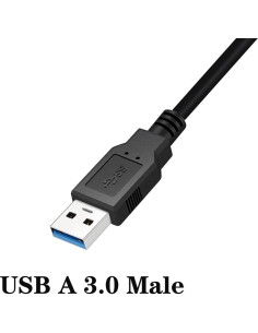 Cable USB 3.0 A macho a B macho 1.5m Shen Zhen - 90 grados 2