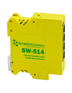 Conmutador Ethernet Industrial Gigabit 4 Puertos Brainboxes