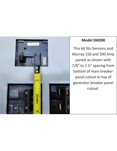 Kit de Interbloqueo GenSafety SM200 para Paneles Siemens y Murray 150A/200A