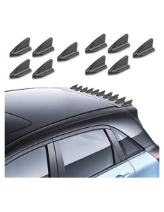 10 PCS Antena Aleta de Tiburón Awlbed Fibra Carbono Negra