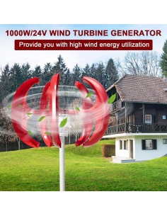 Generador Eólico 1000W 12V/24V Iryreafer 5 Aspas 2