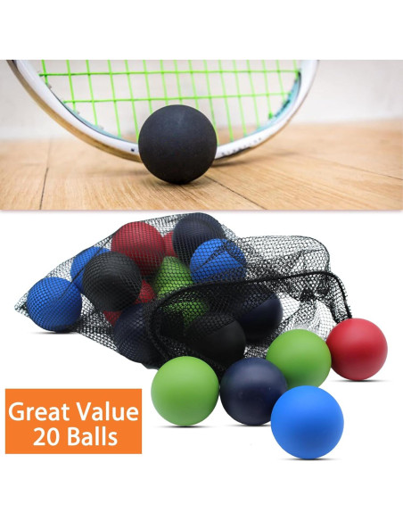 Paquete de 20 Pelotas de Racquetball Magicorange Multicolor