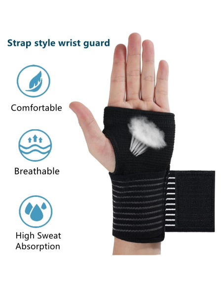 Mangas de Soporte para Muñeca JUSDIQIR Compresión Alivio Dolor